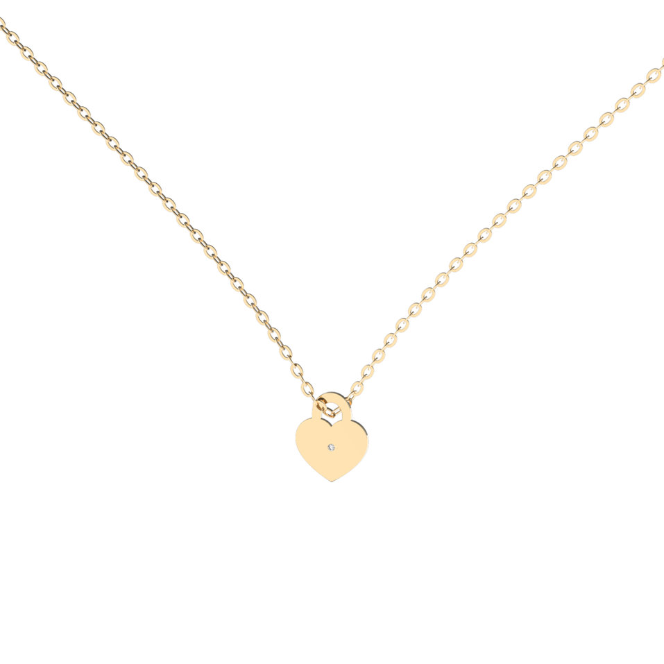 Diamond necklace Little Love Lock