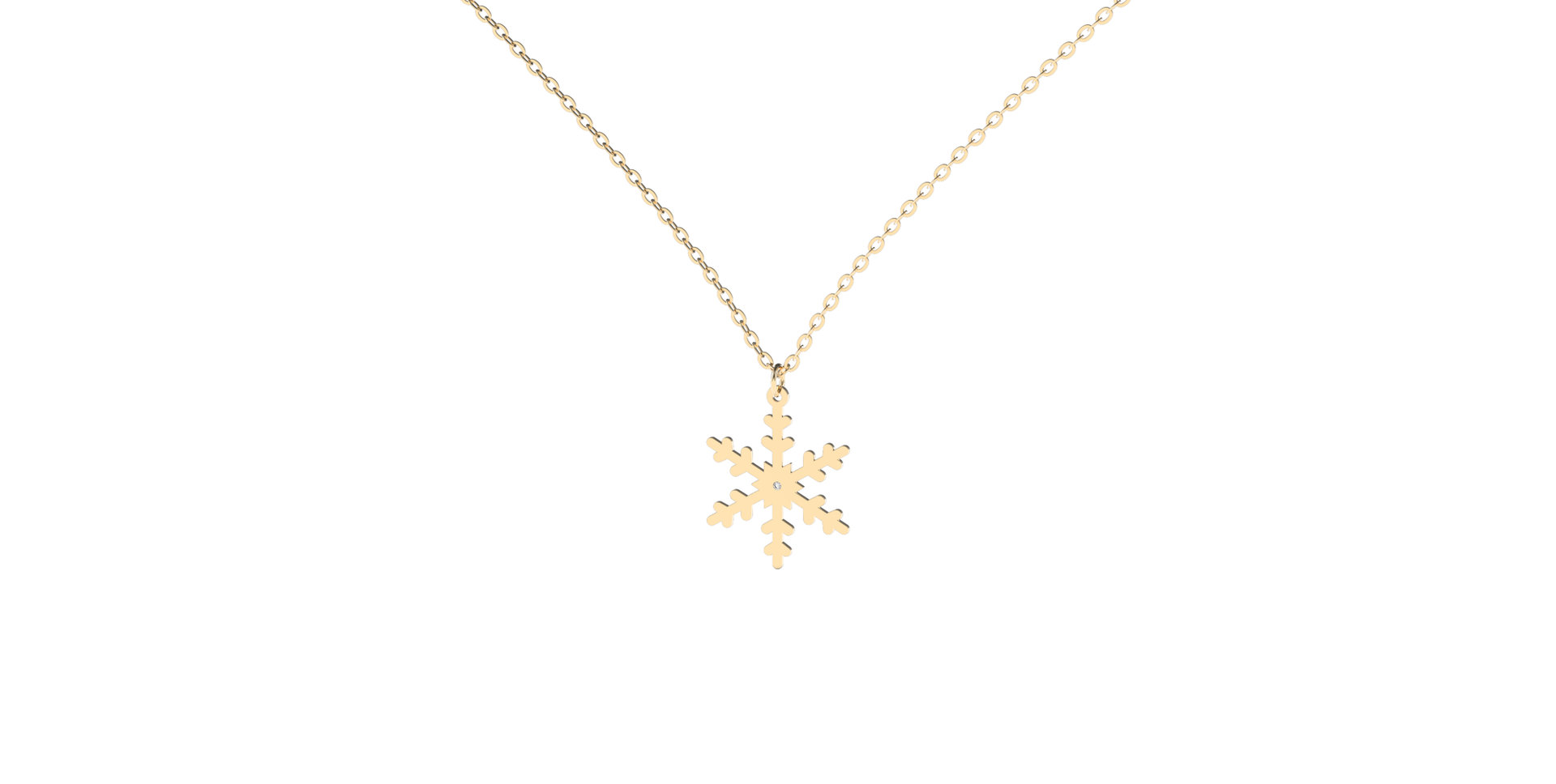 Diamond necklace Snowflake