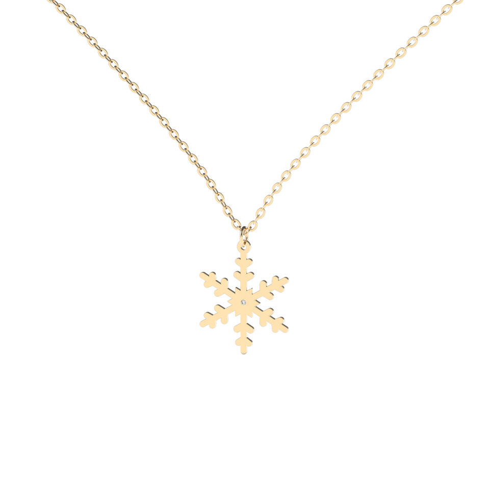 Diamond necklace Snowflake