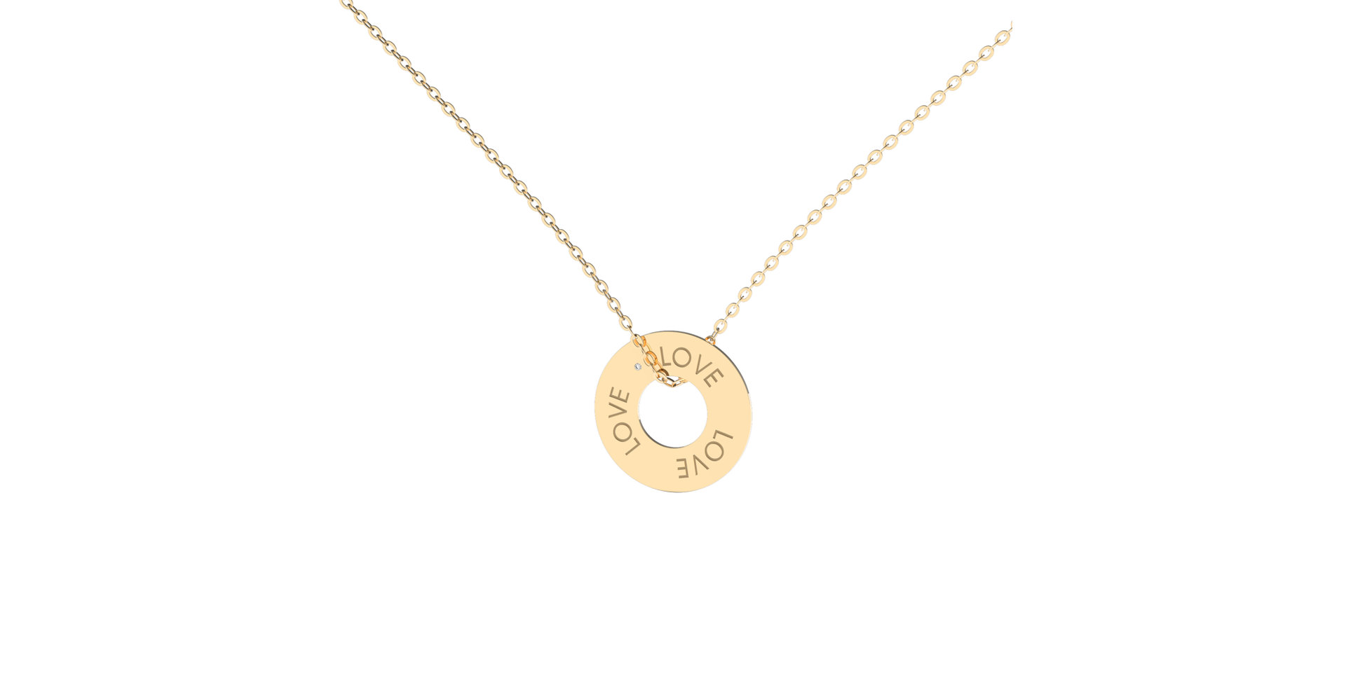 Diamond necklace Love Circle
