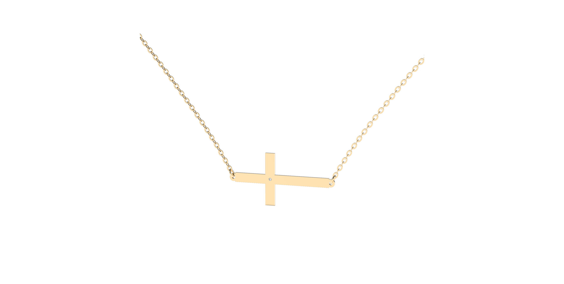 Diamond necklace Cross