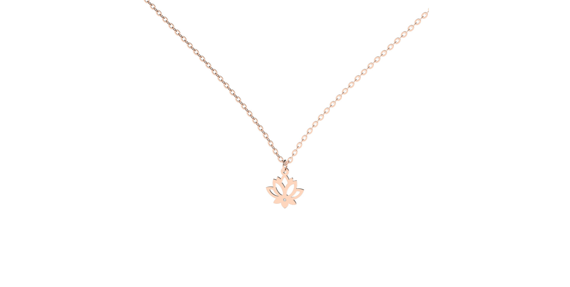 Diamond necklace Little Lotus