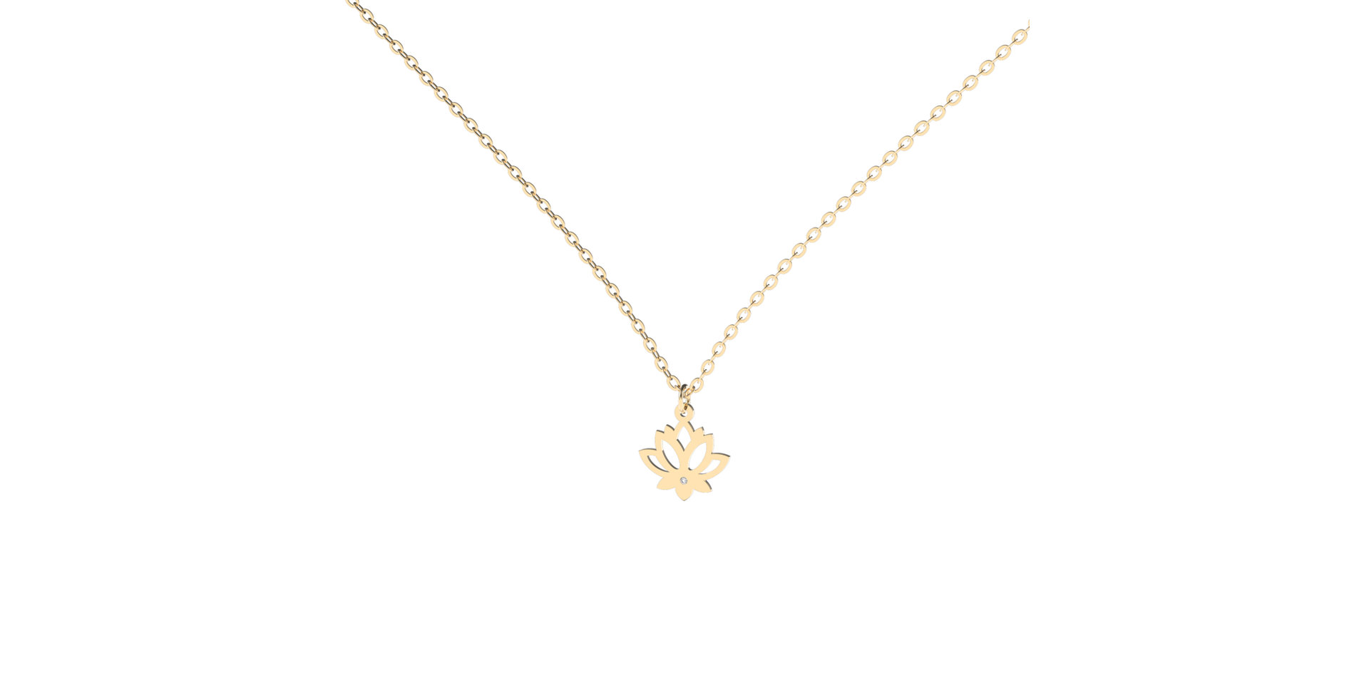 Diamond necklace Little Lotus