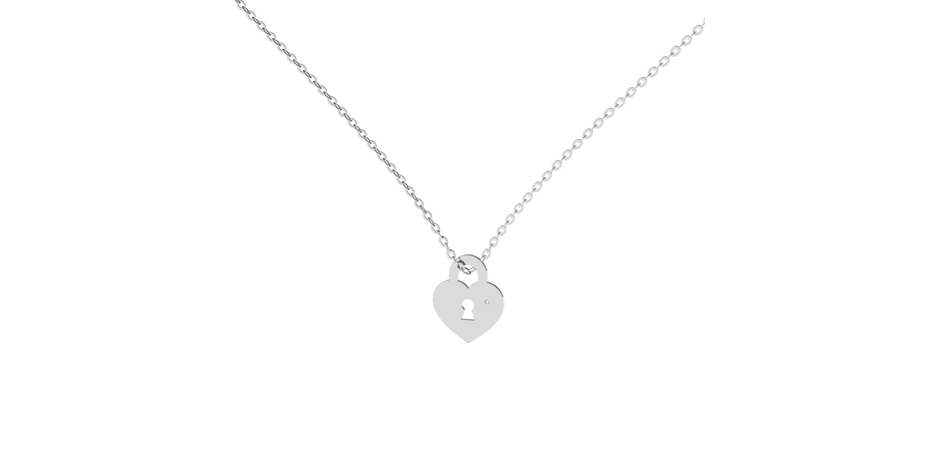 Diamond necklace Heart Lock