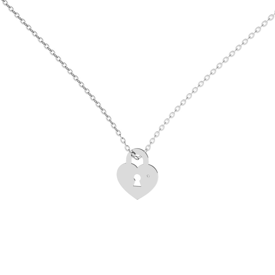 Diamond necklace Heart Lock