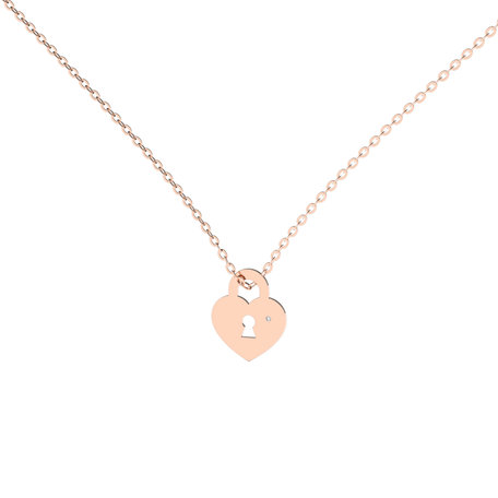 Diamond necklace Heart Lock