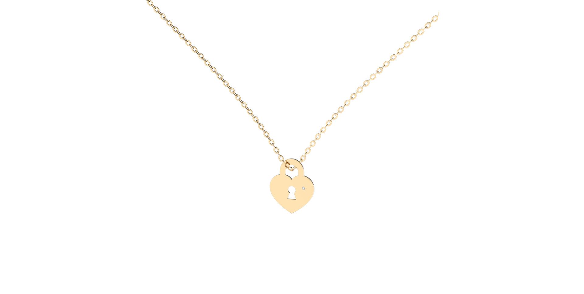 Diamond necklace Heart Lock