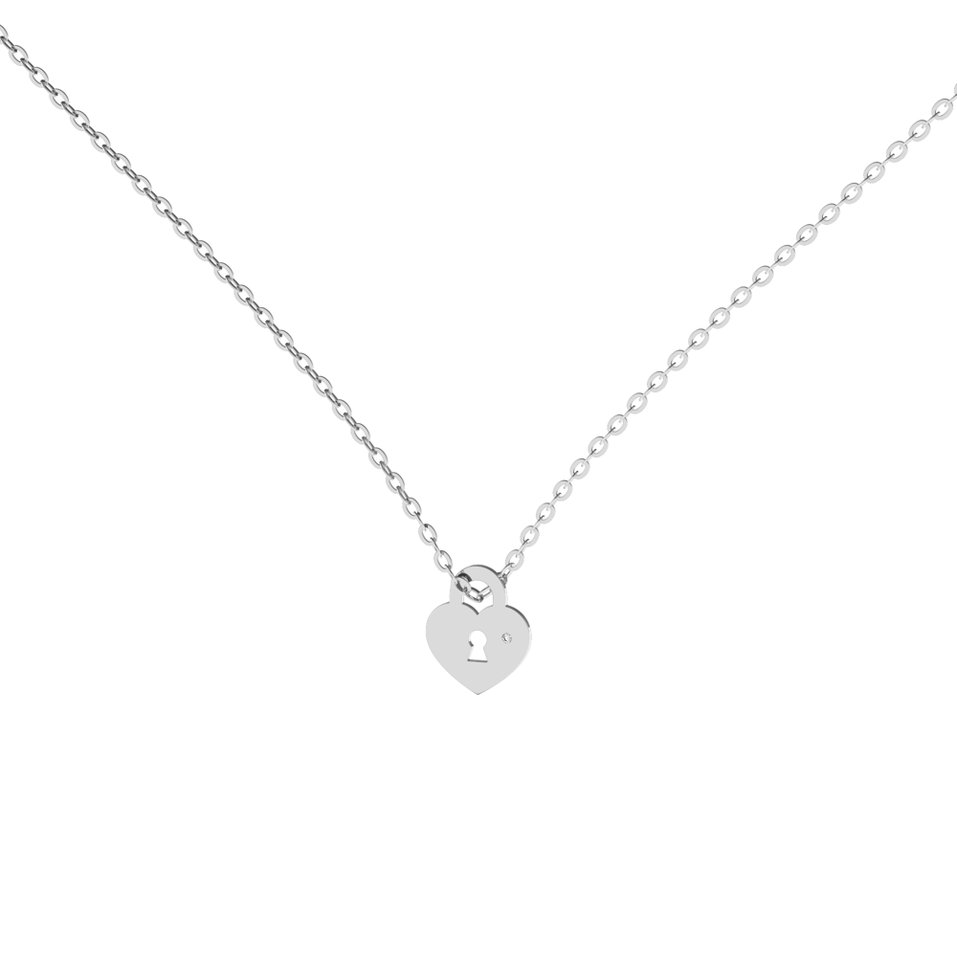 Diamond necklace Little Heart Lock