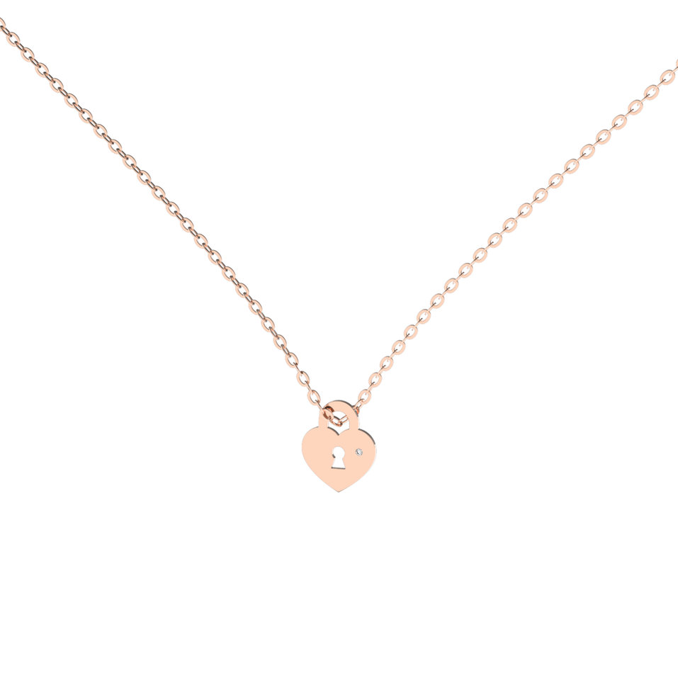 Diamond necklace Little Heart Lock