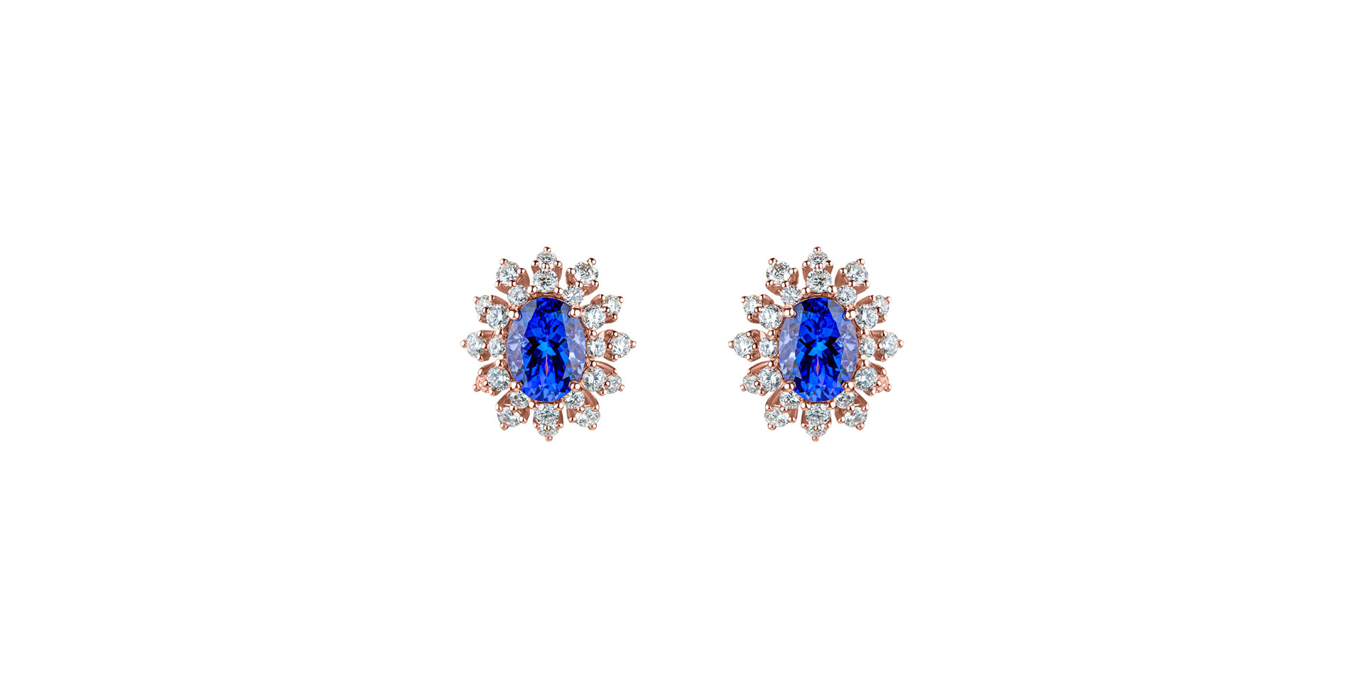 Diamond earings wit Tanzanite Royal Seraph