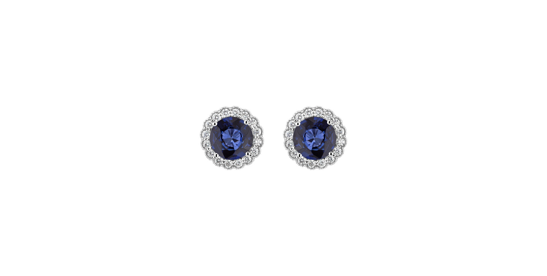 Diamond earrings with Sapphire Royal Allure