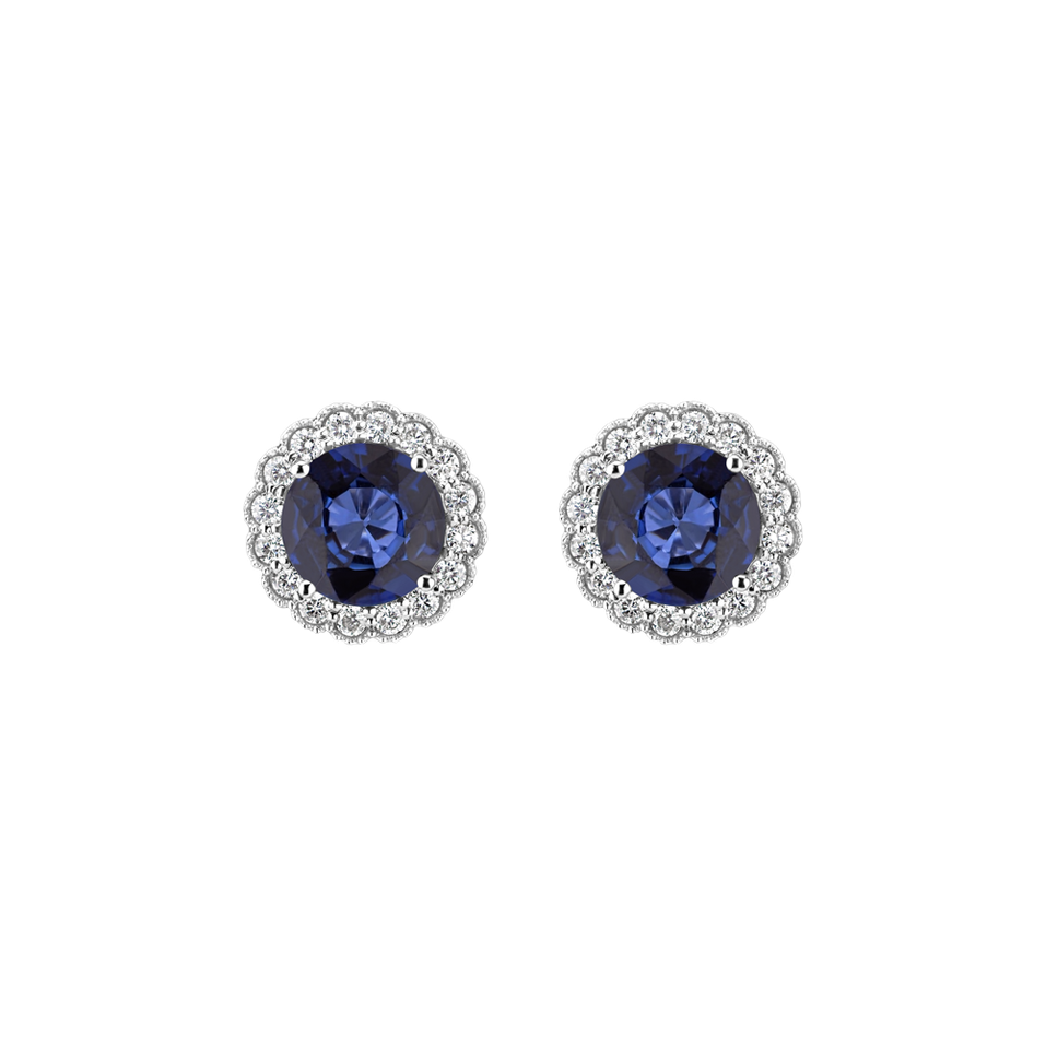 Diamond earrings with Sapphire Royal Allure