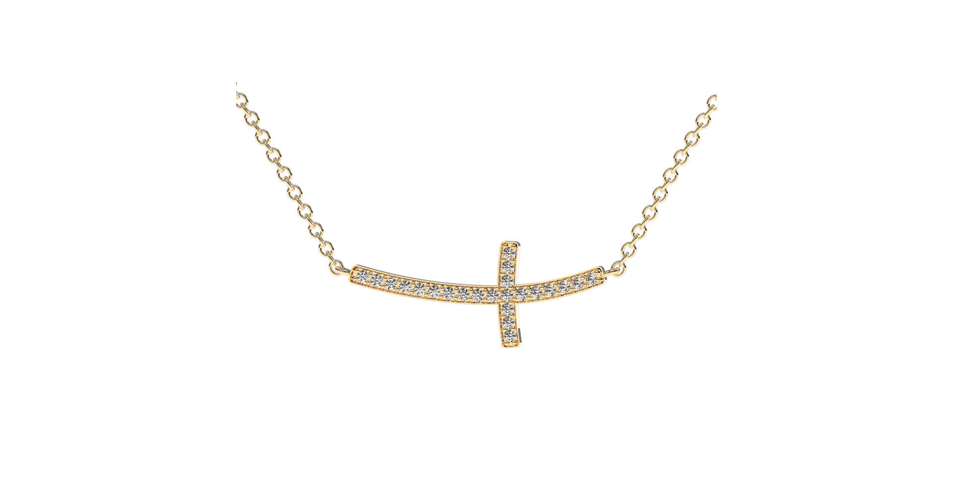 Diamond necklace Cross