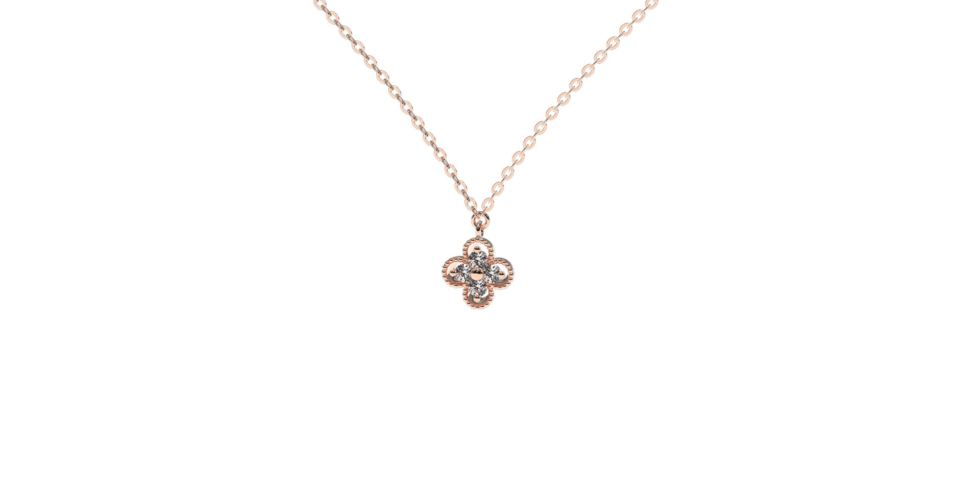 Diamond necklace Lucky Clover