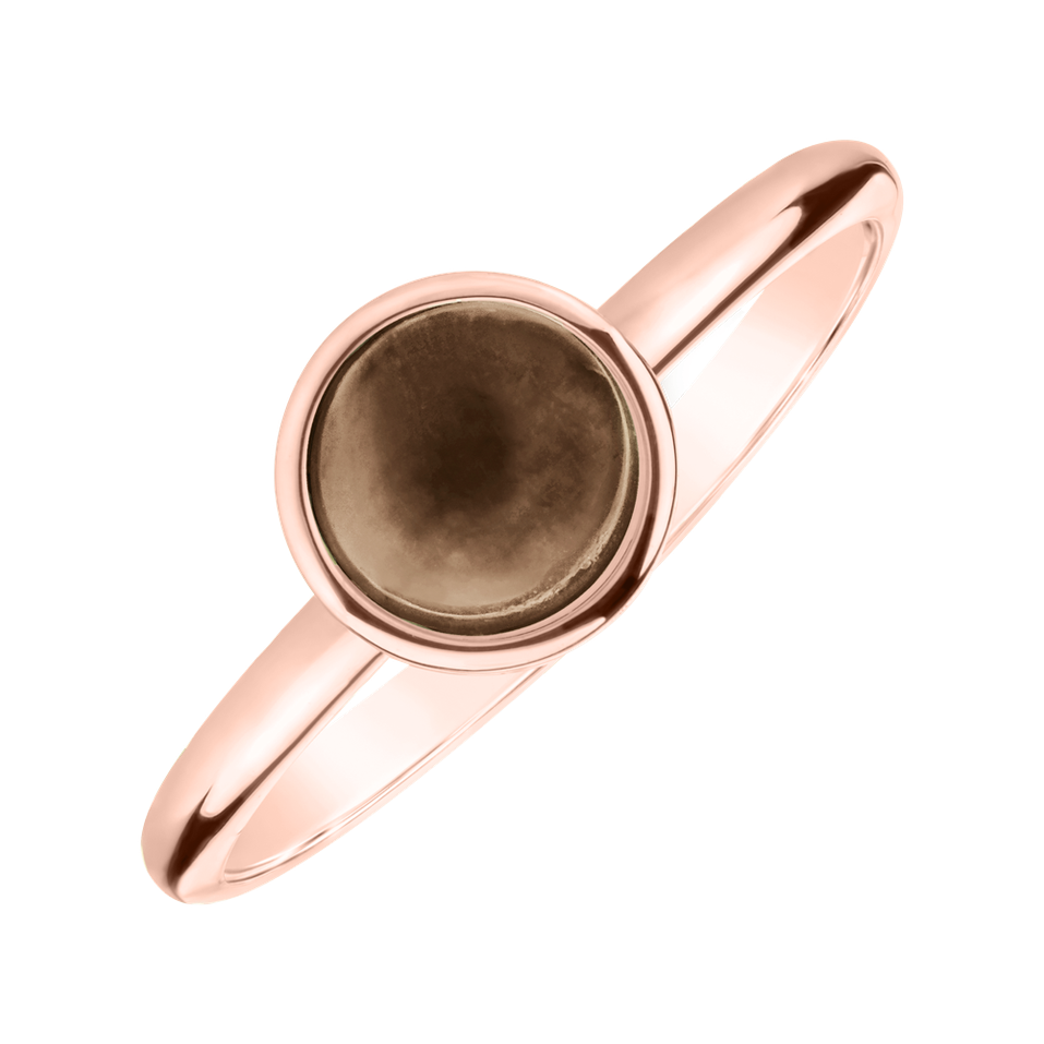 Ring with Smoky Quartz Bonbon