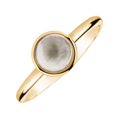 Ring with Prehnite Bonbon