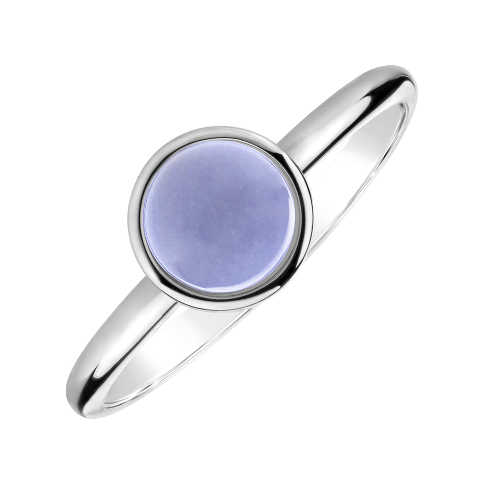 Ring with Blue Chalcedony Bonbon