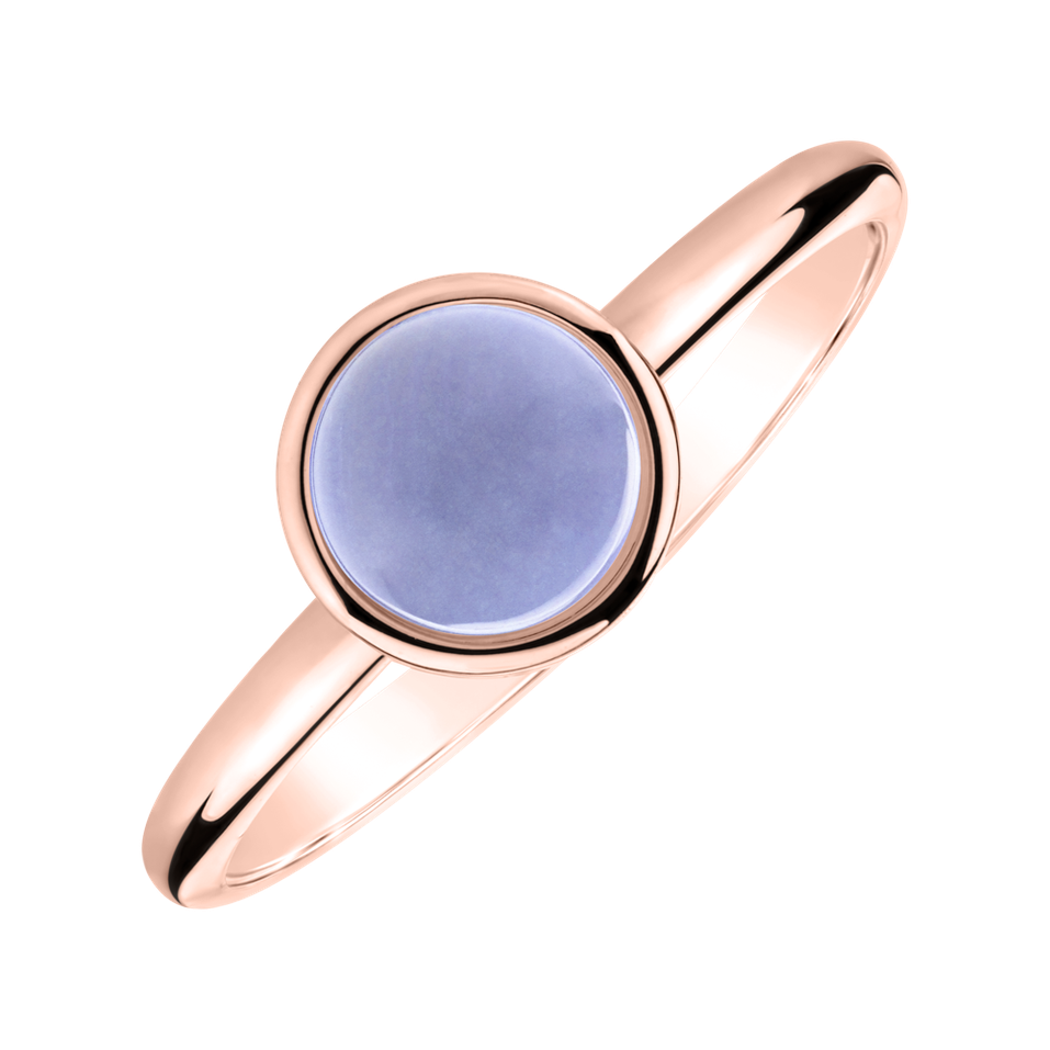 Ring with Blue Chalcedony Bonbon