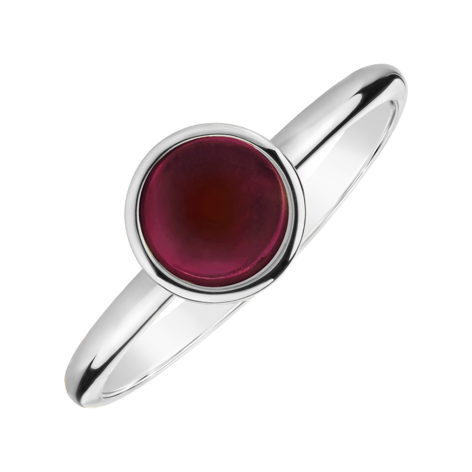 Ring with Pink Garnet Bonbon