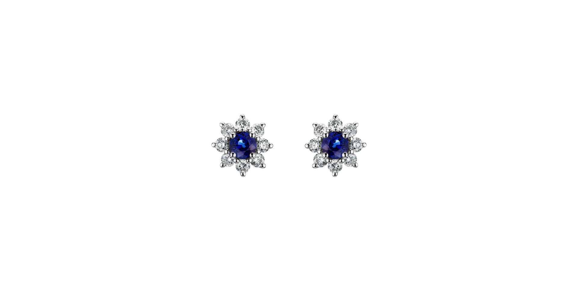 Diamond earrings with Sapphire Celestial Romance