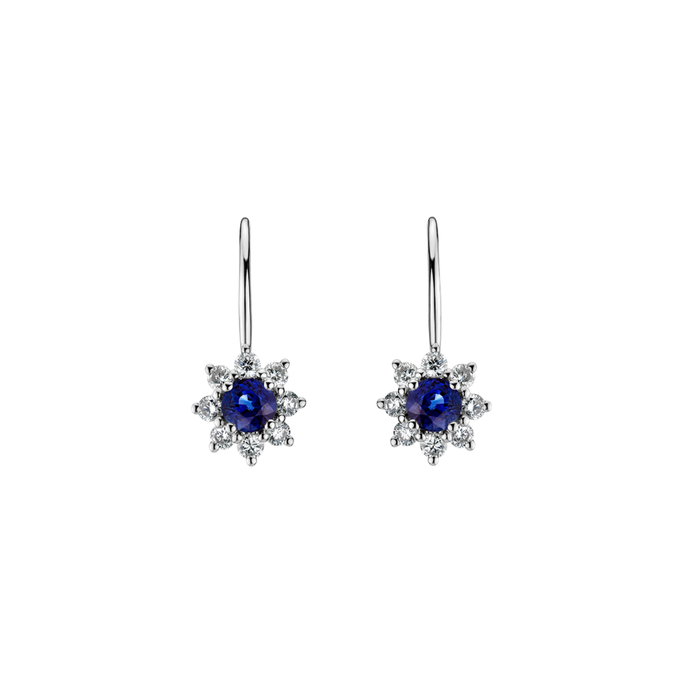 Diamond earrings with Sapphire Celestial Romance