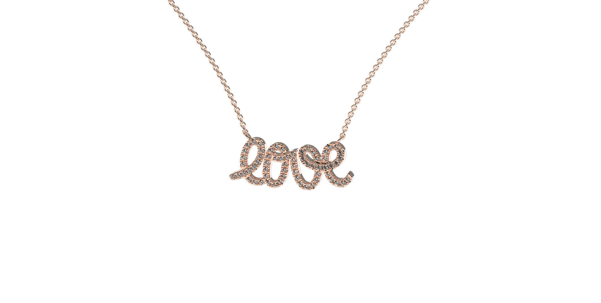 Diamond necklace Glittering Love