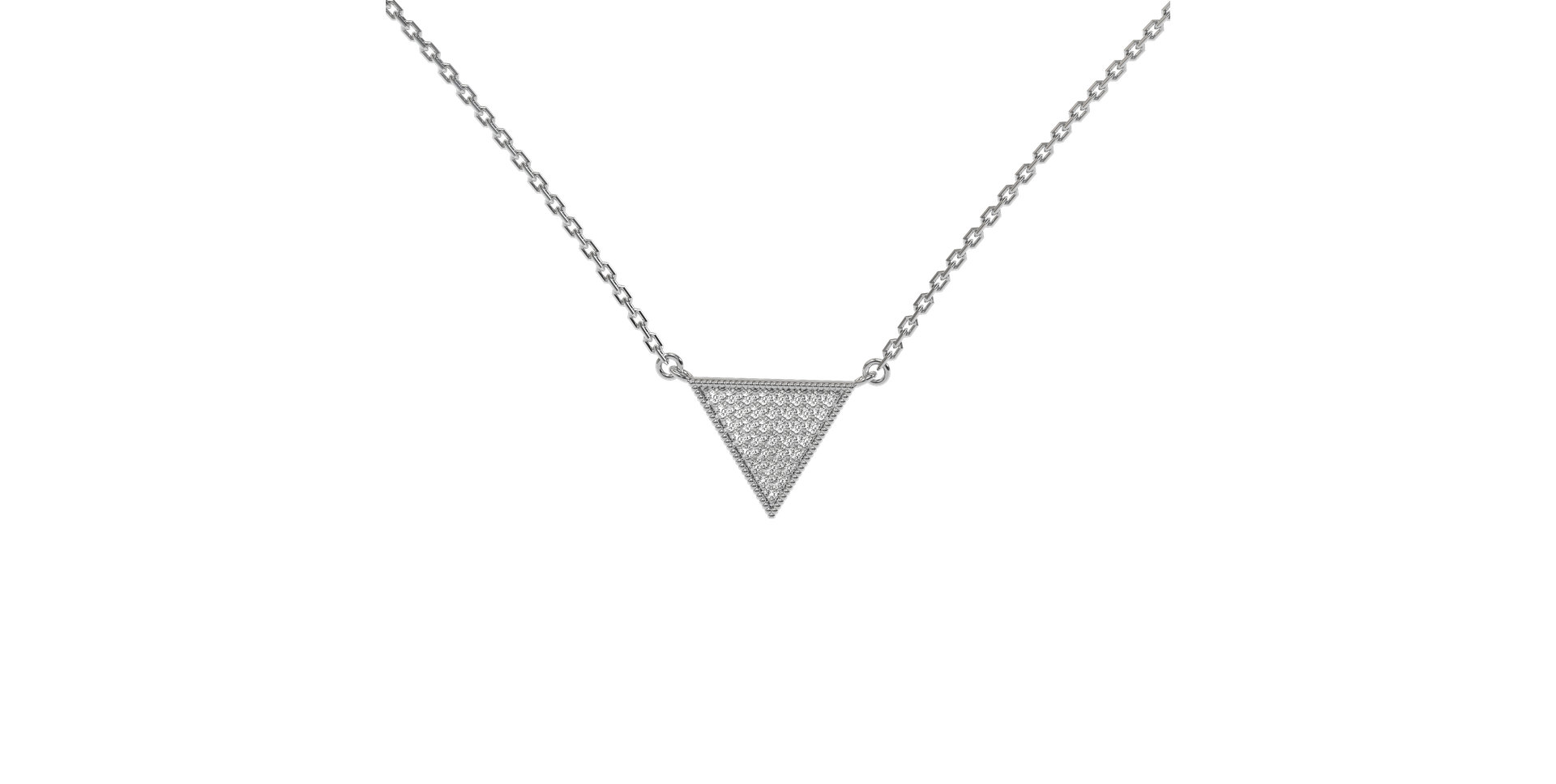 Diamond necklace Sparkling Triangle