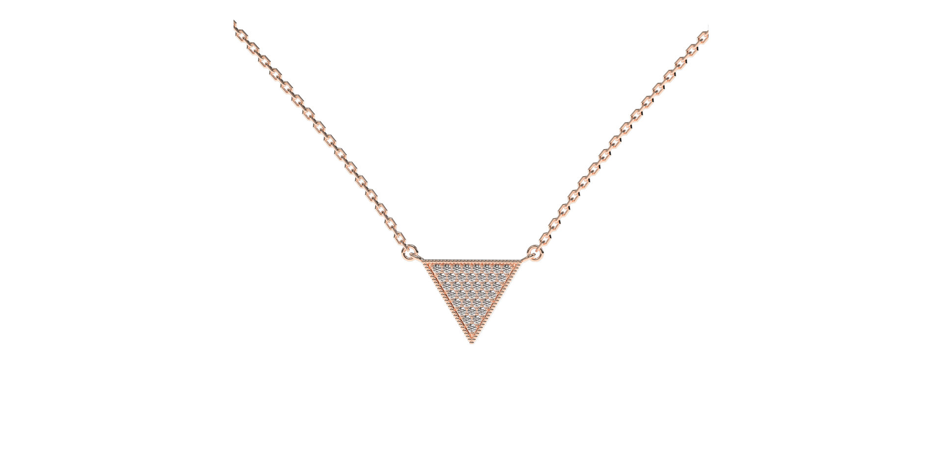 Diamond necklace Sparkling Triangle