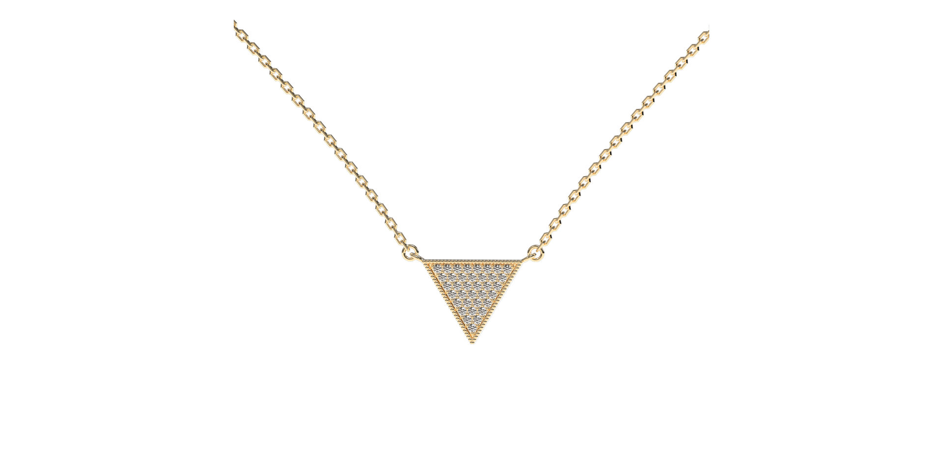 Diamond necklace Sparkling Triangle