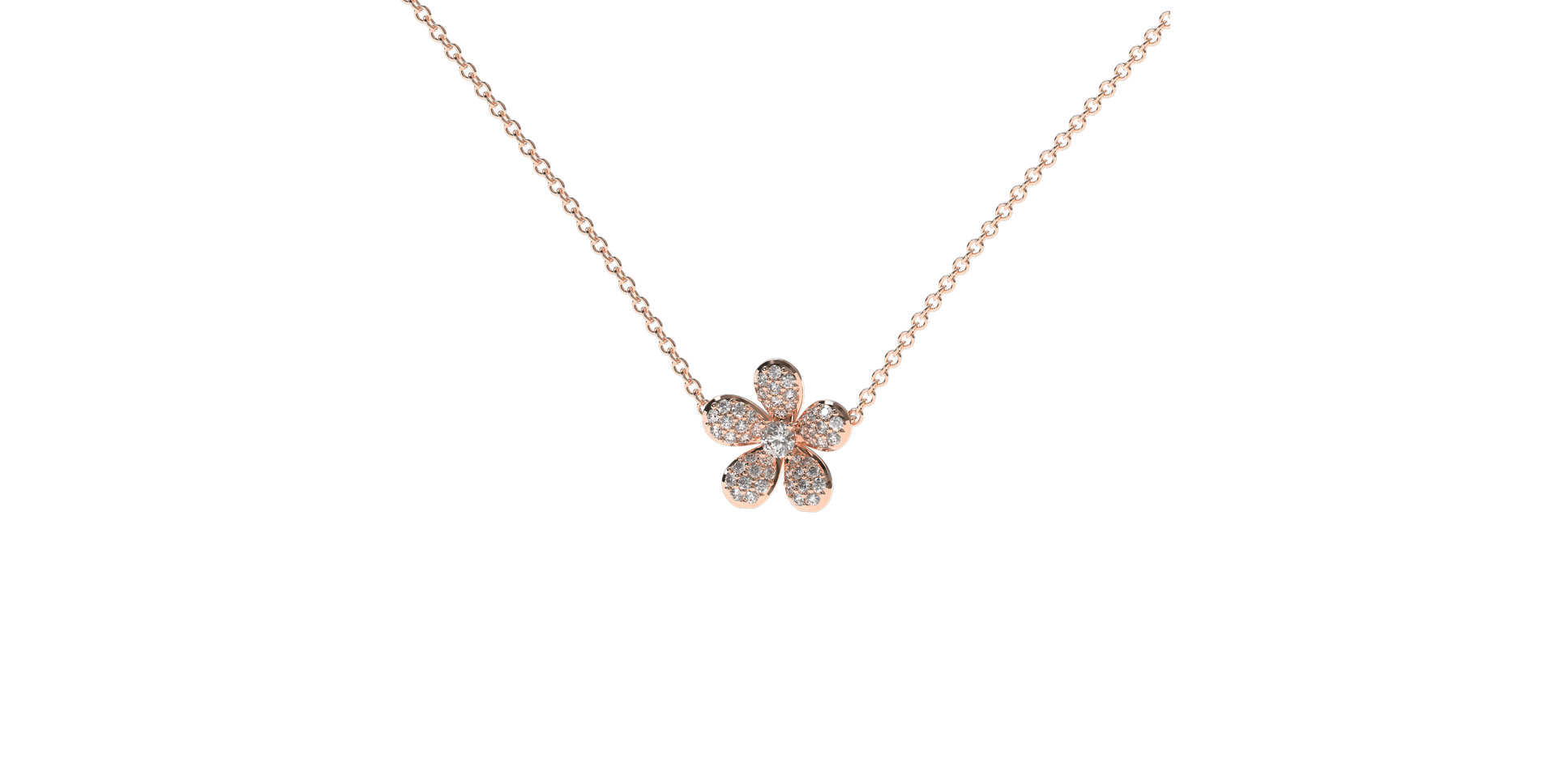Diamond necklace Flower