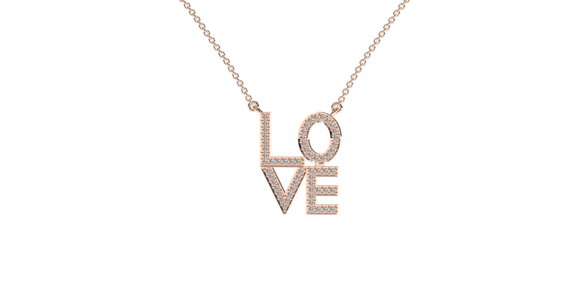 Diamond necklace Love