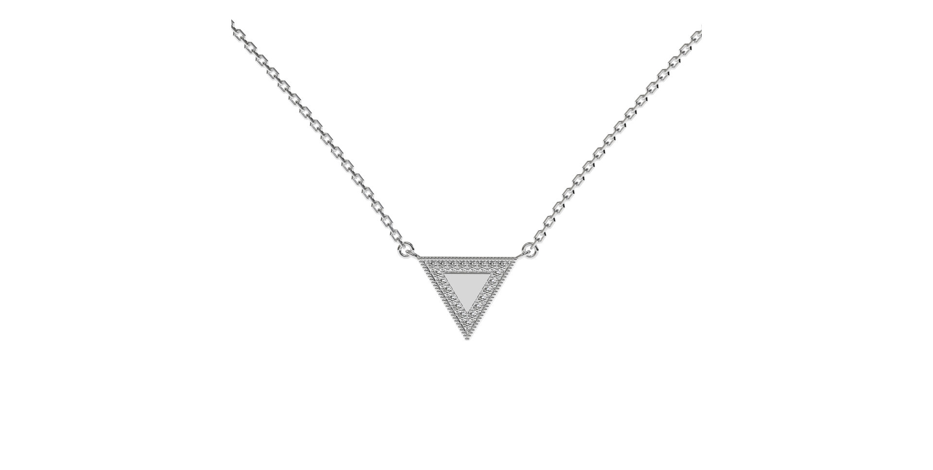 Diamond necklace Charming Triangle