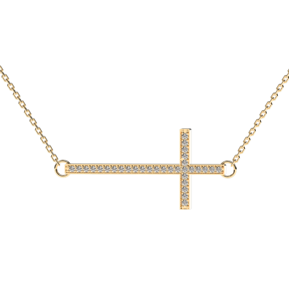 Diamond necklace Cross