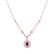 Diamond necklace with Ruby Roseline2