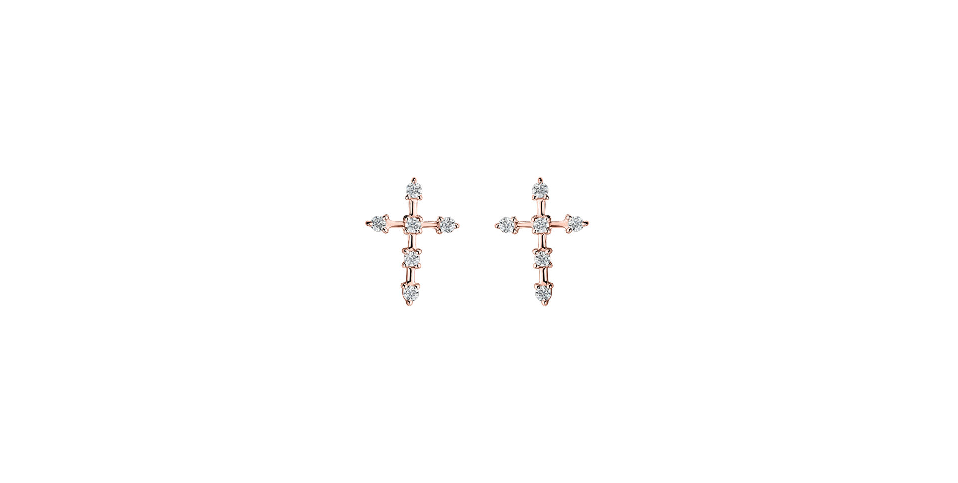 Diamond earrings Passion Cross