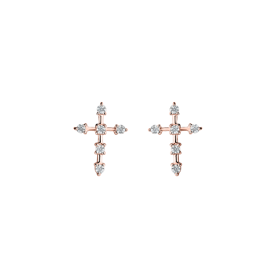 Diamond earrings Passion Cross