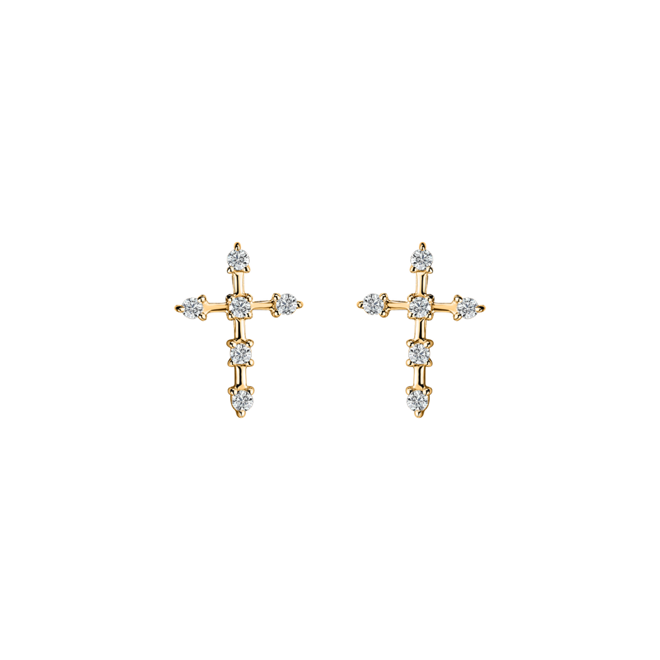 Diamond earrings Passion Cross