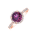 Diamond ring with Rhodolite Princess Sky2