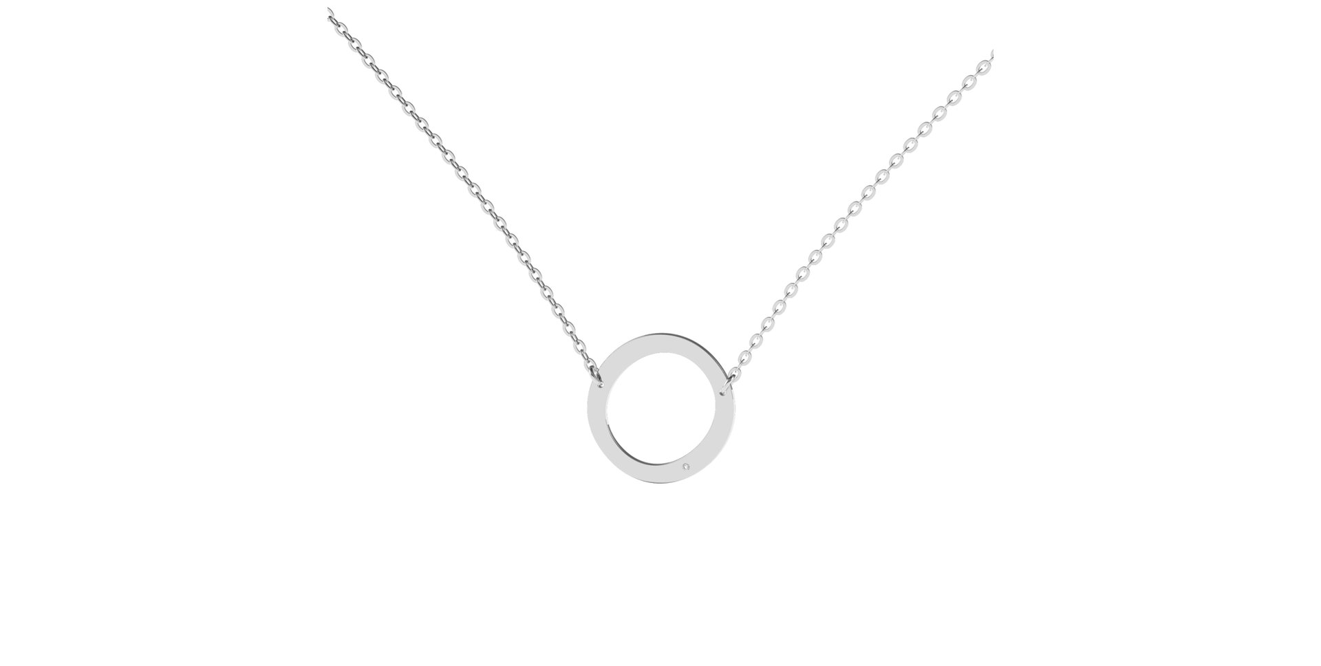 Diamond necklace Big Line O