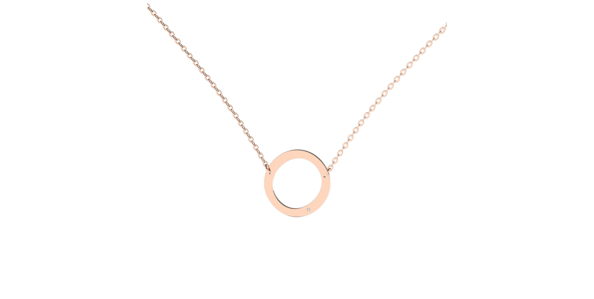 Diamond necklace Big Line O