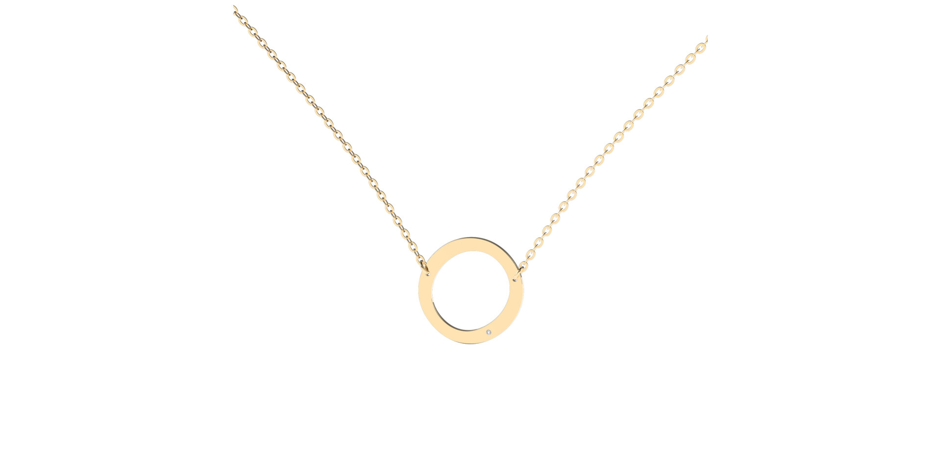 Diamond necklace Big Line O