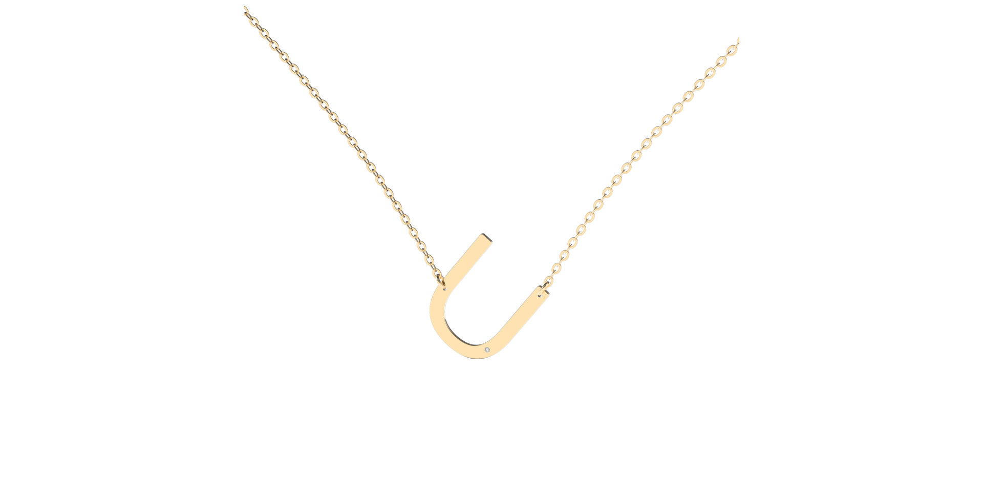 Diamond necklace Big Line U