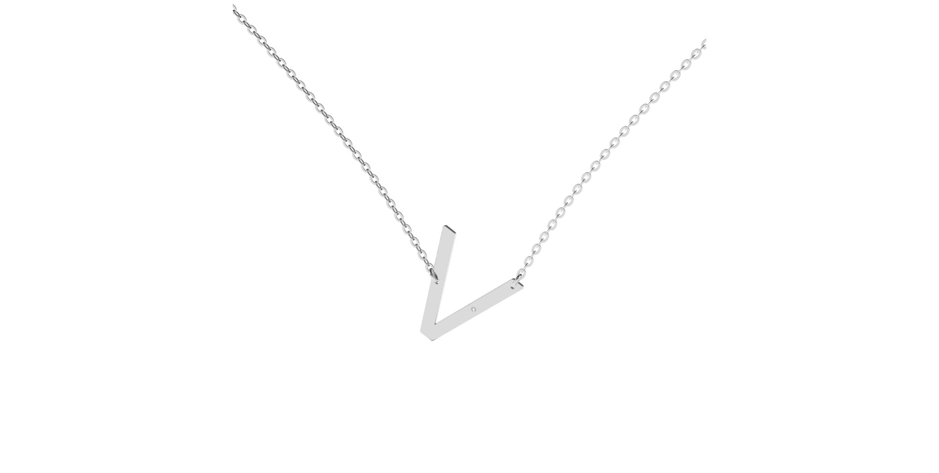 Diamond necklace Big Line V