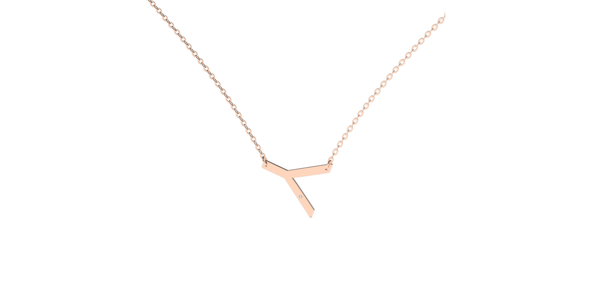 Diamond necklace Big Line Y