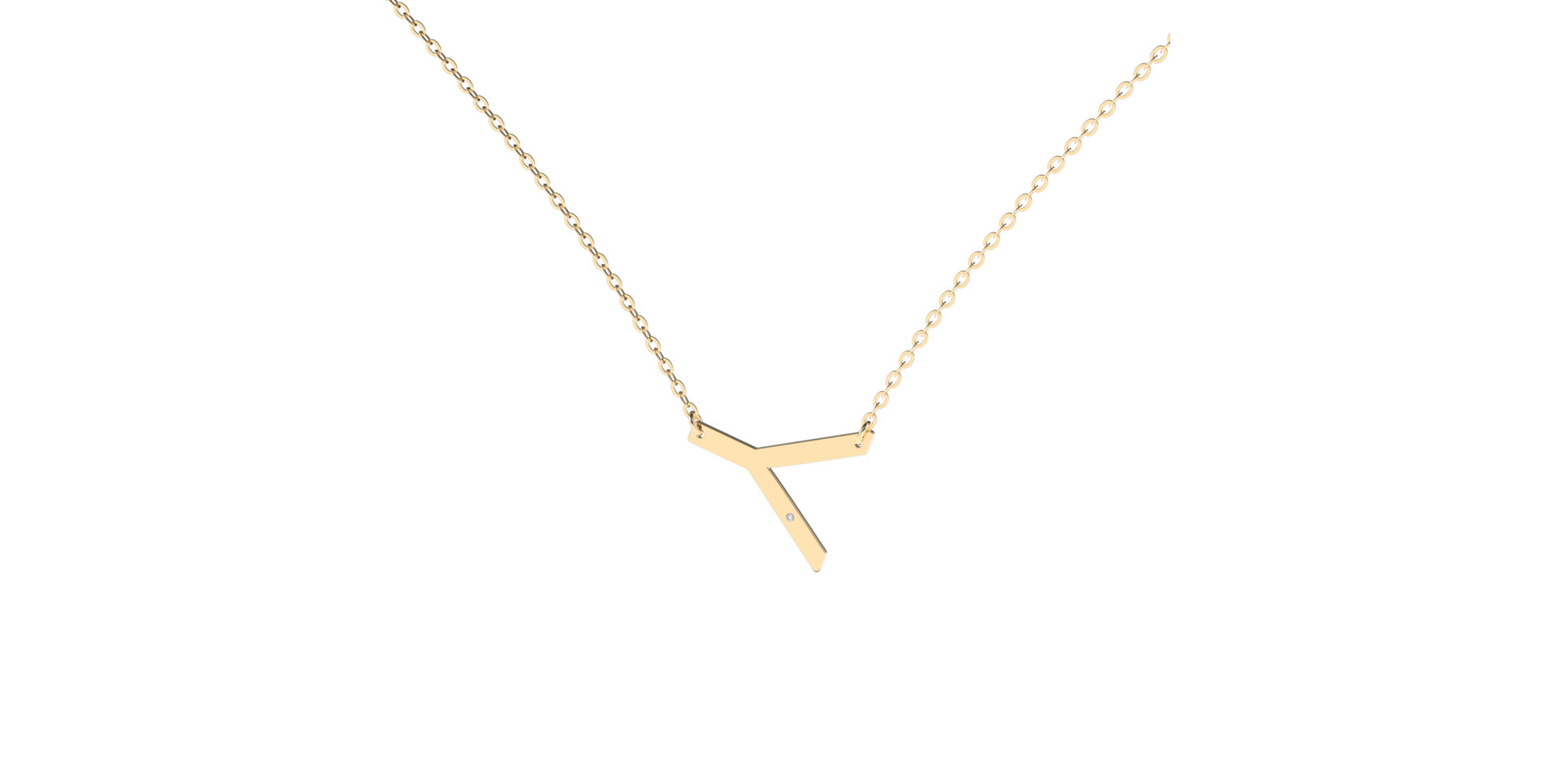Diamond necklace Big Line Y