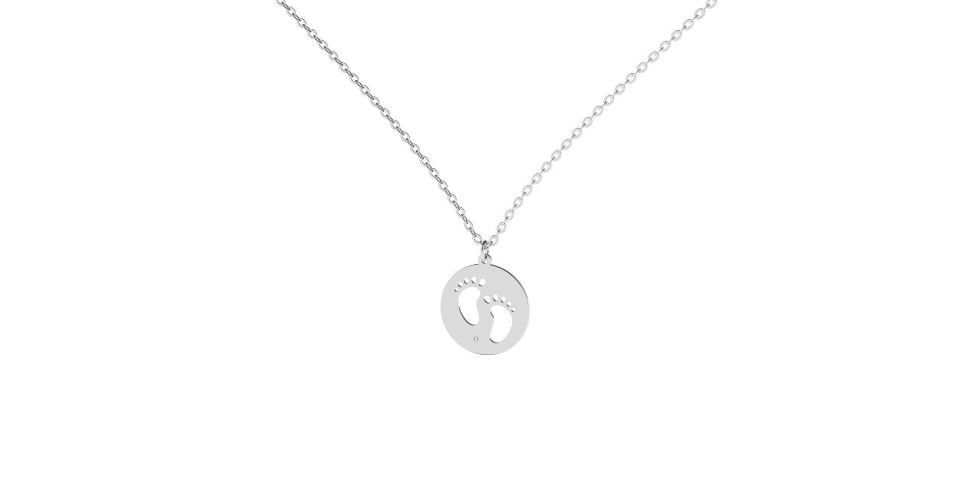 Diamond necklace Happy Feet