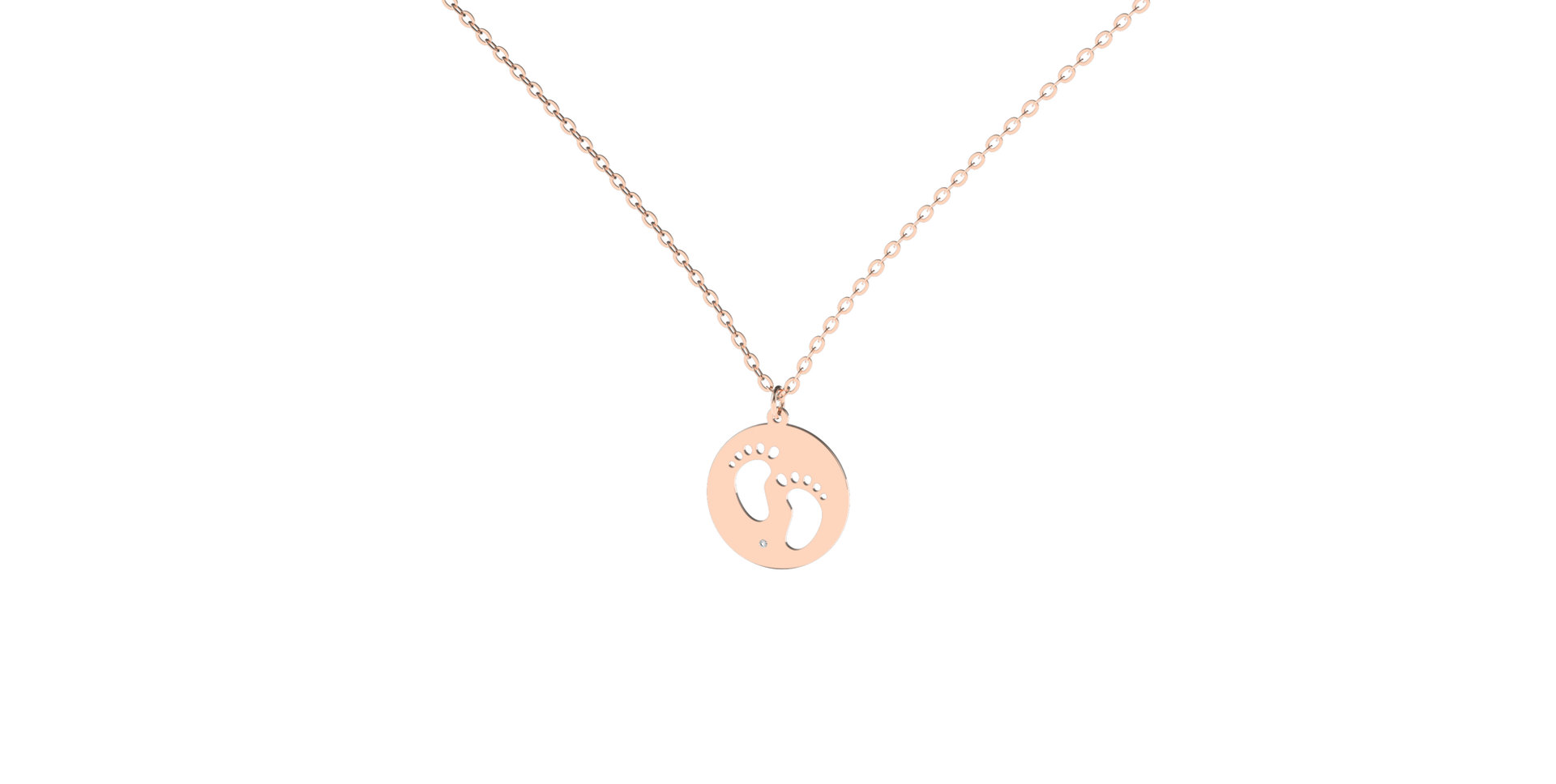 Diamond necklace Happy Feet