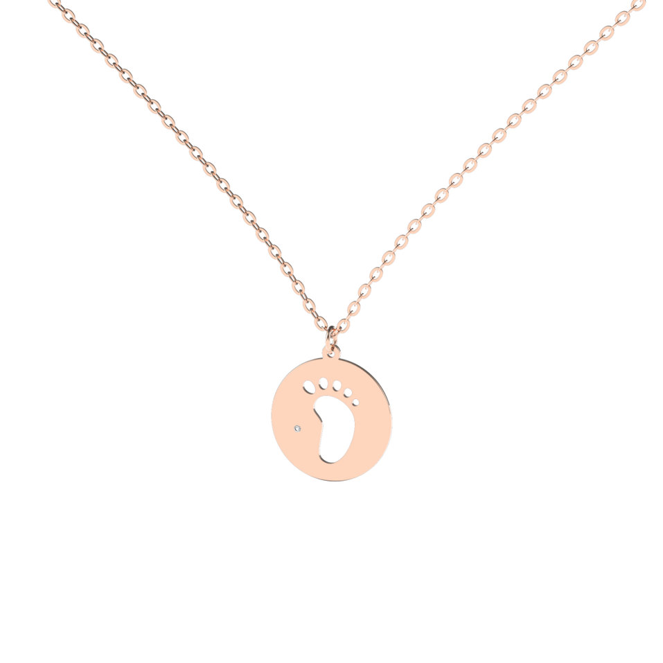 Diamond necklace Happy Foot
