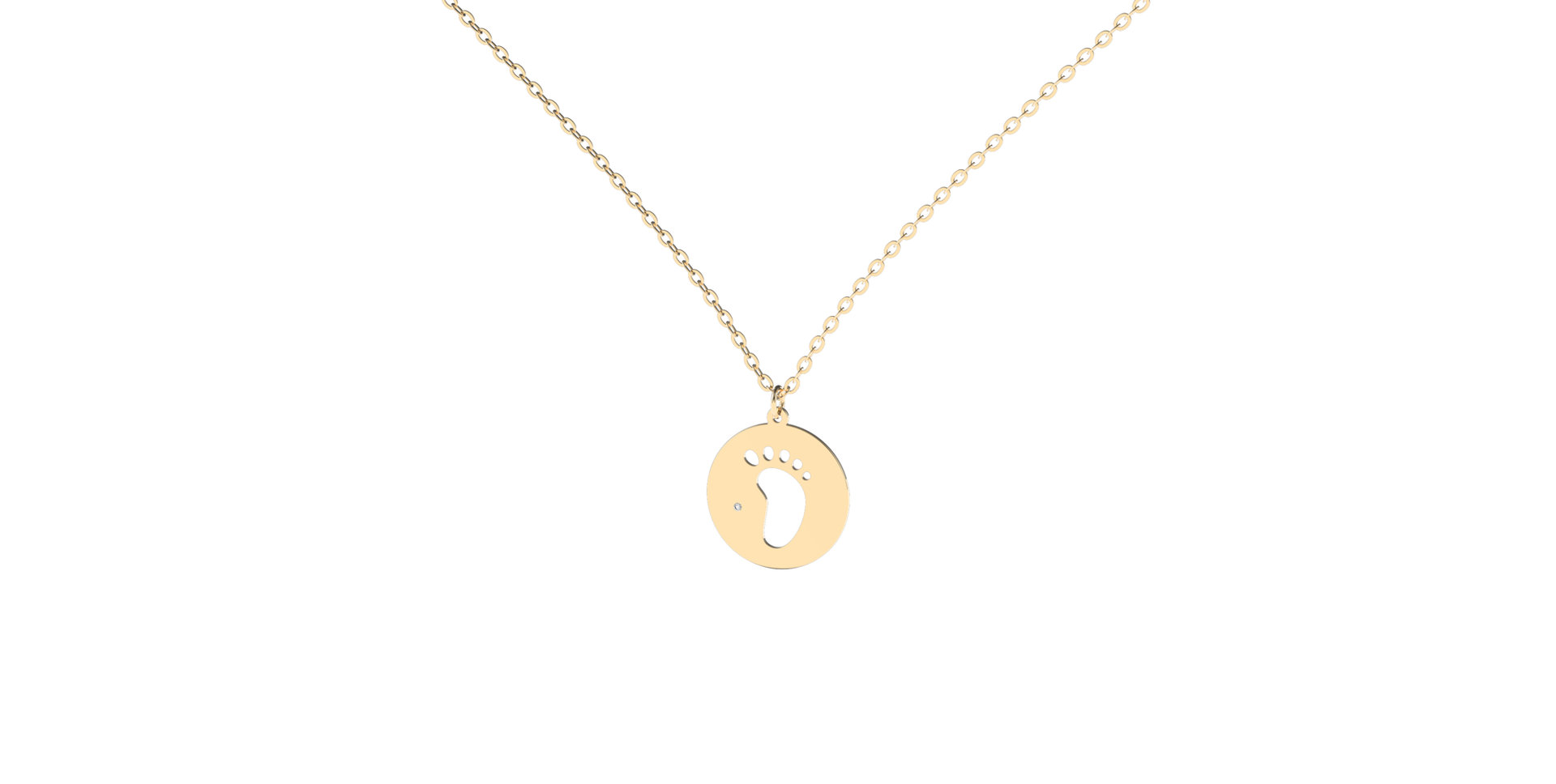 Diamond necklace Happy Foot