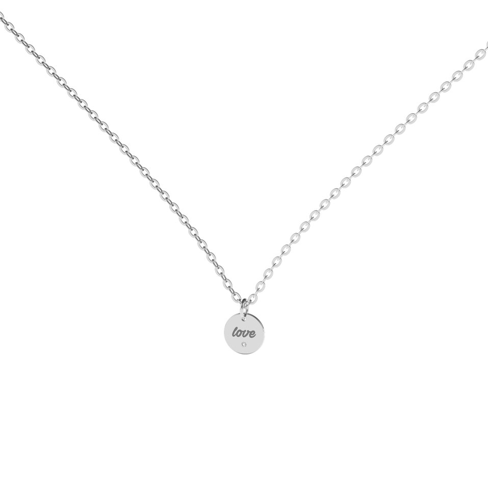 Diamond necklace Love Circle